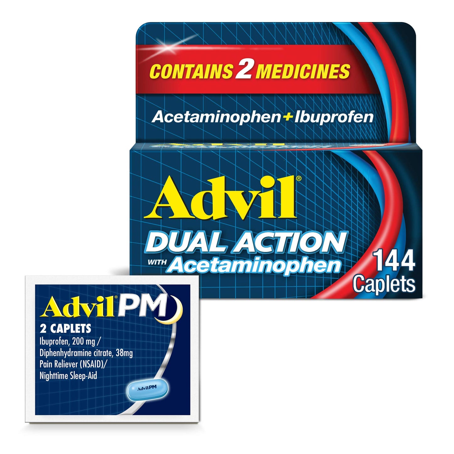 ADVIL DUAL ACTION CAP 50/2CT