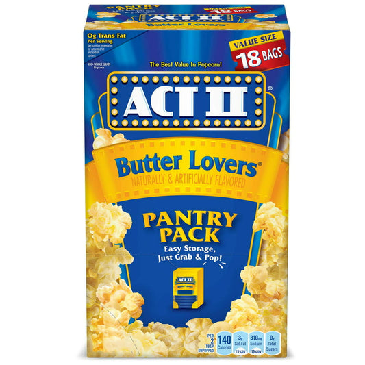 ACTII POPCORN BUTTER 18CT