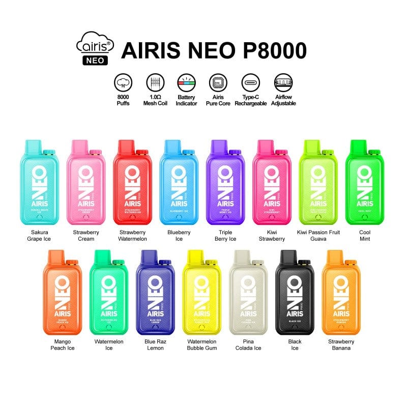 AIRIS NEO 9000 PUFF DISP 5CT