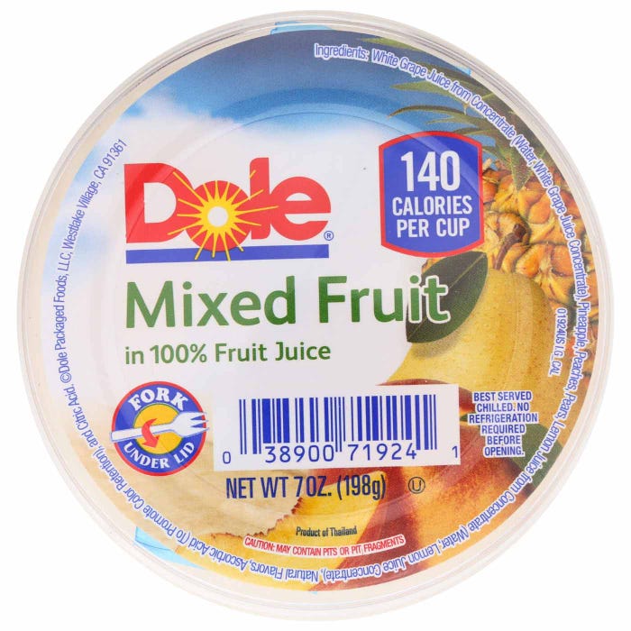 DOLE FRUICT CUP 7OZ