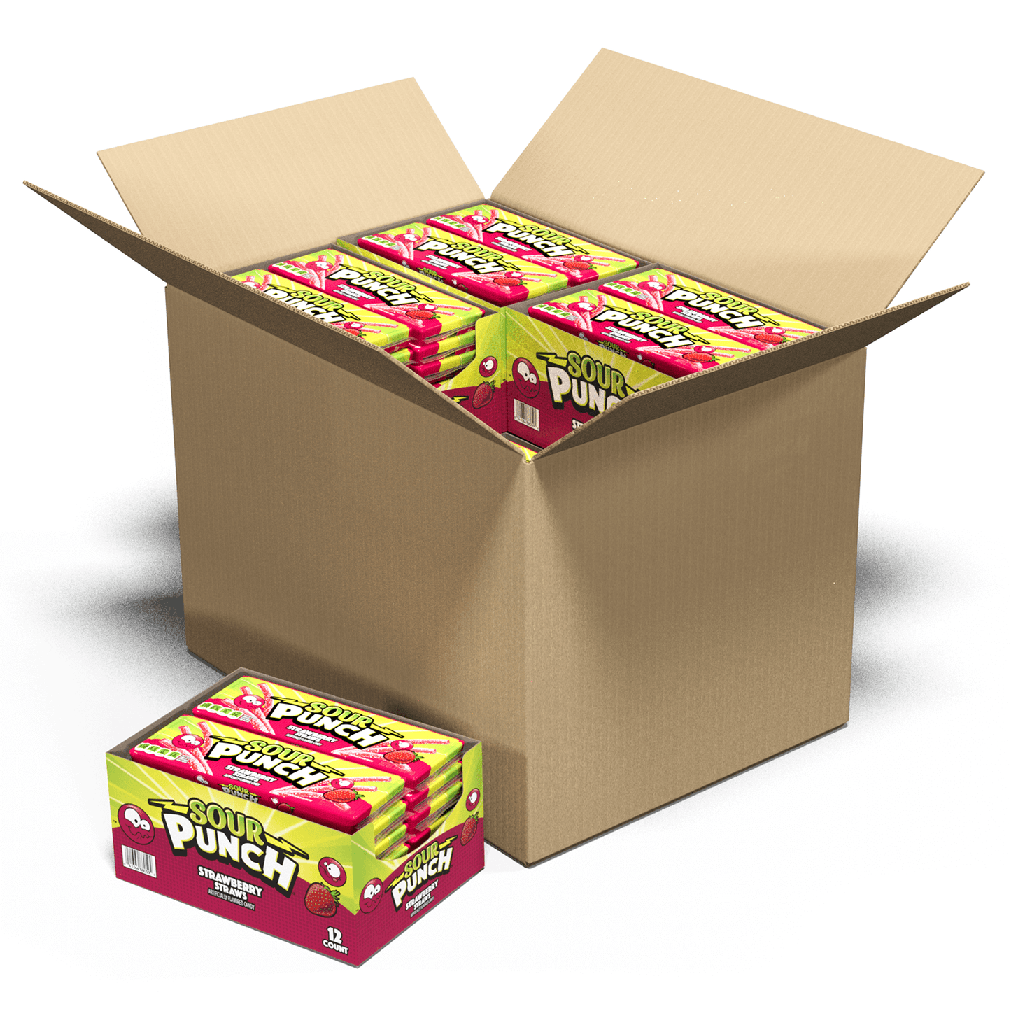 SOUR PUNCH GRAPE STRAWS 12CT